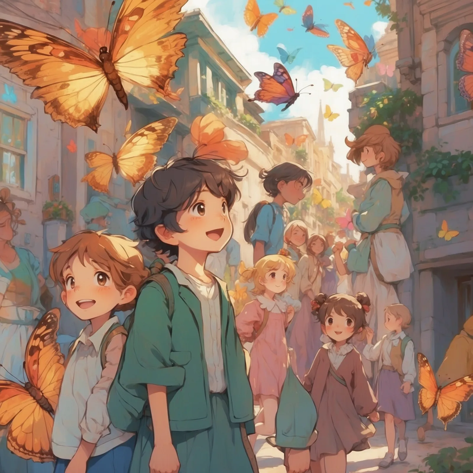 Illustration from the story The Pied Piper… and BUTTERFLIES!