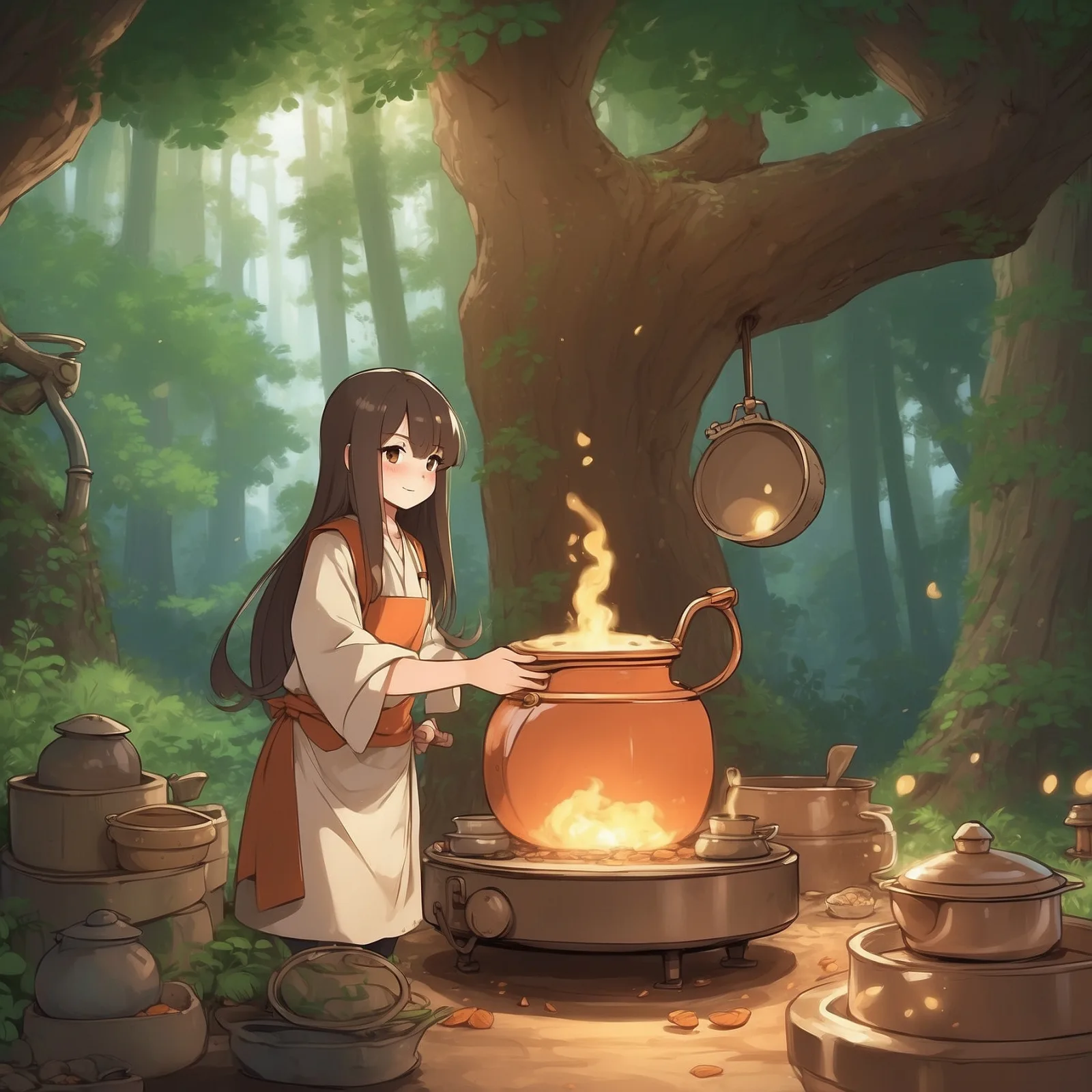 Illustration from the story The Pot and the Kettle