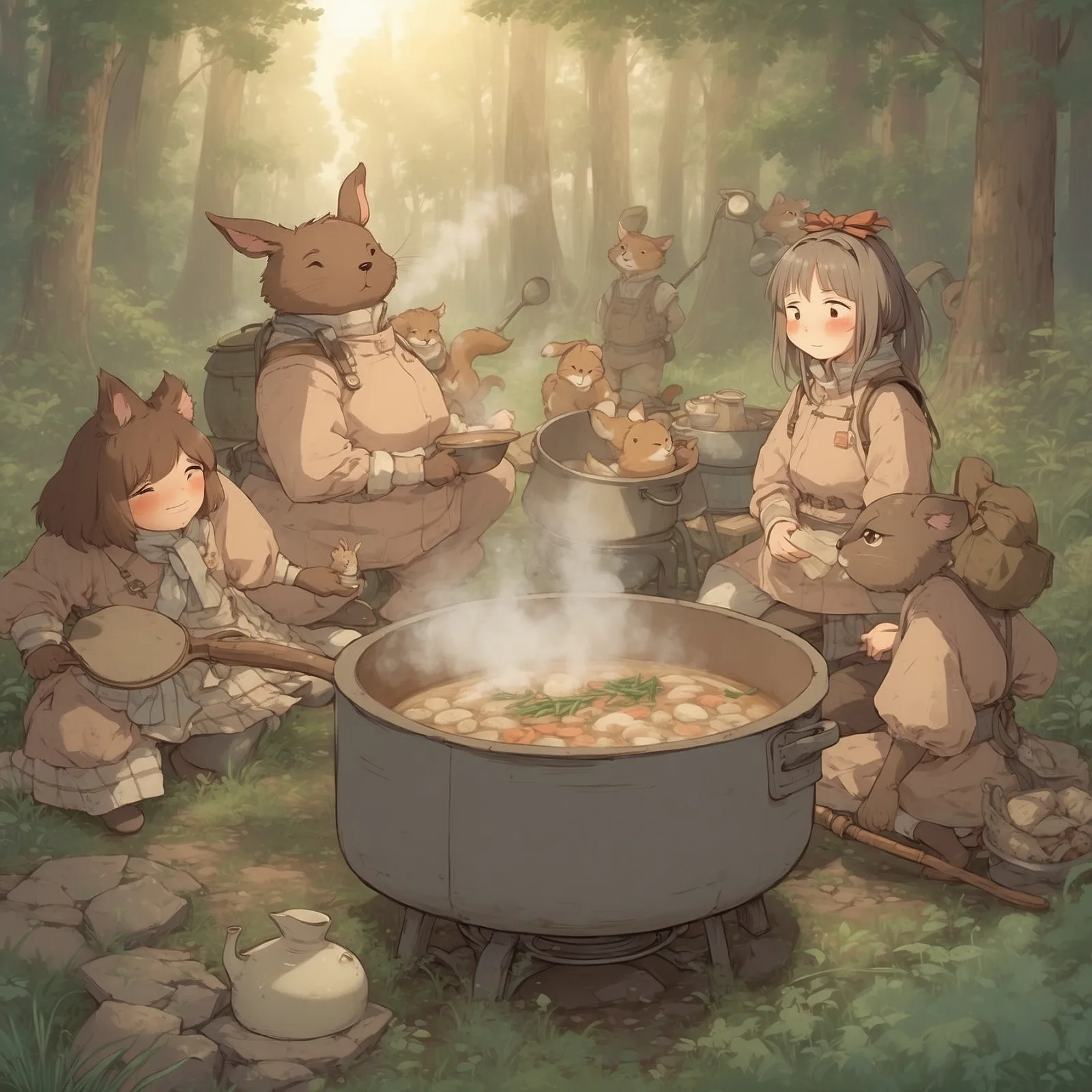Illustration from the story The Pot and the Kettle