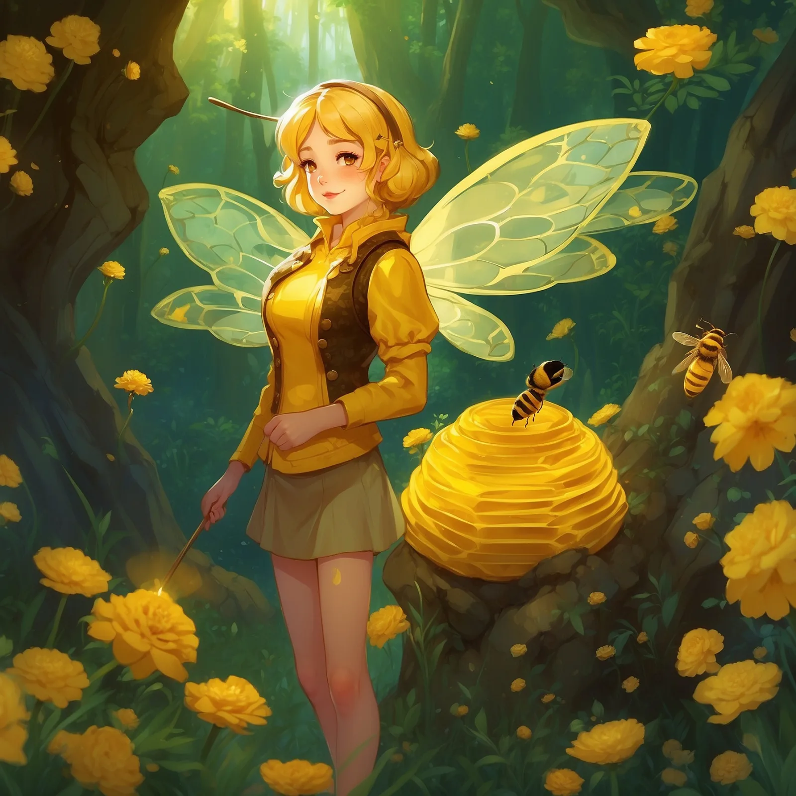 Illustration from the story The Queen Bee