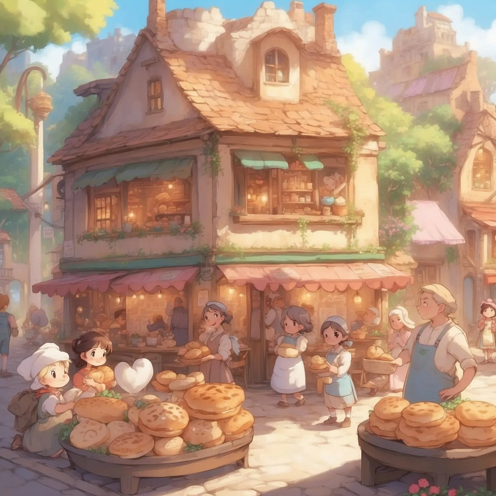 Illustration from the story The Queer Little Baker Man