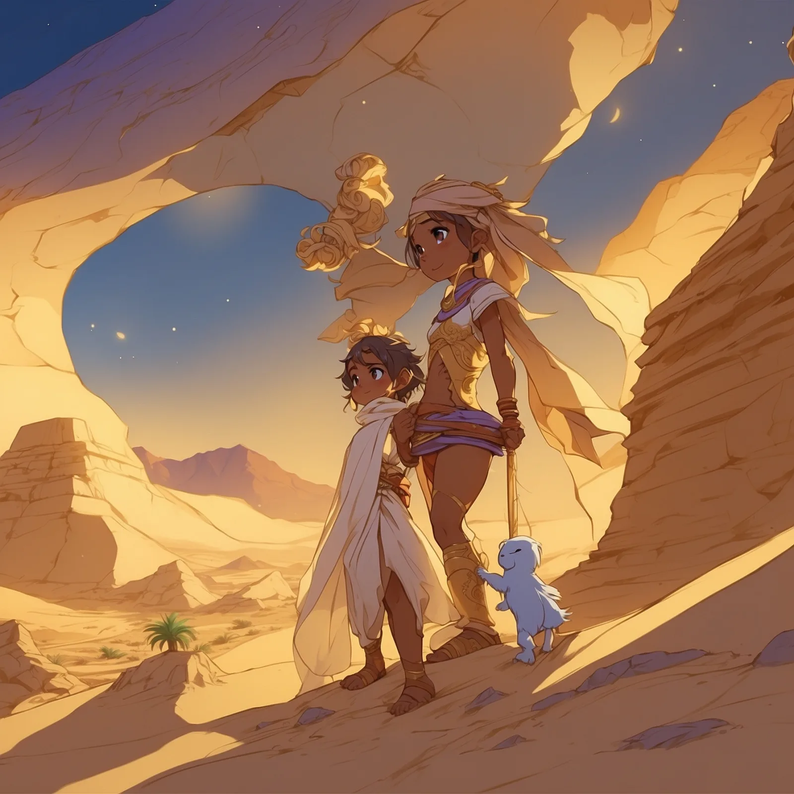 Illustration from the story The Sapphire Crown of the Desert Moon