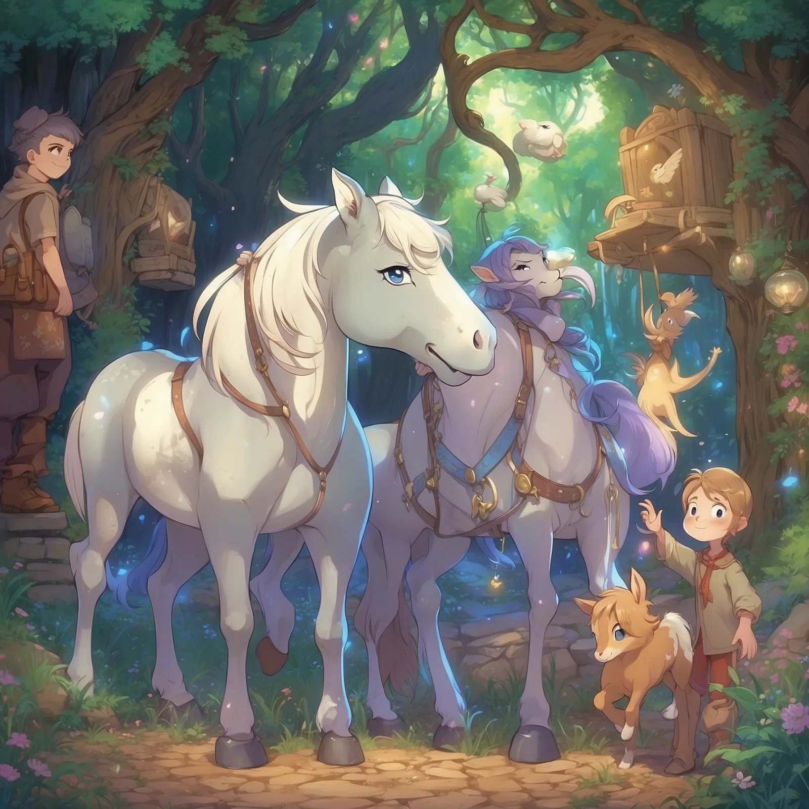 Illustration from the story The Seven Foals