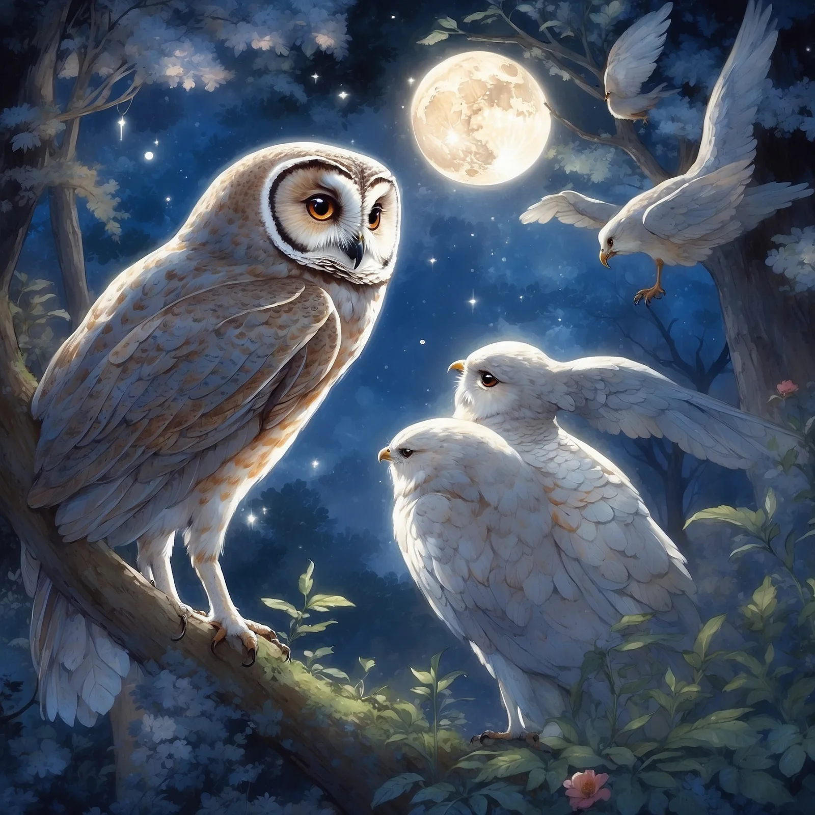 Illustration from the story The Silent Flight of the Lunar Owl