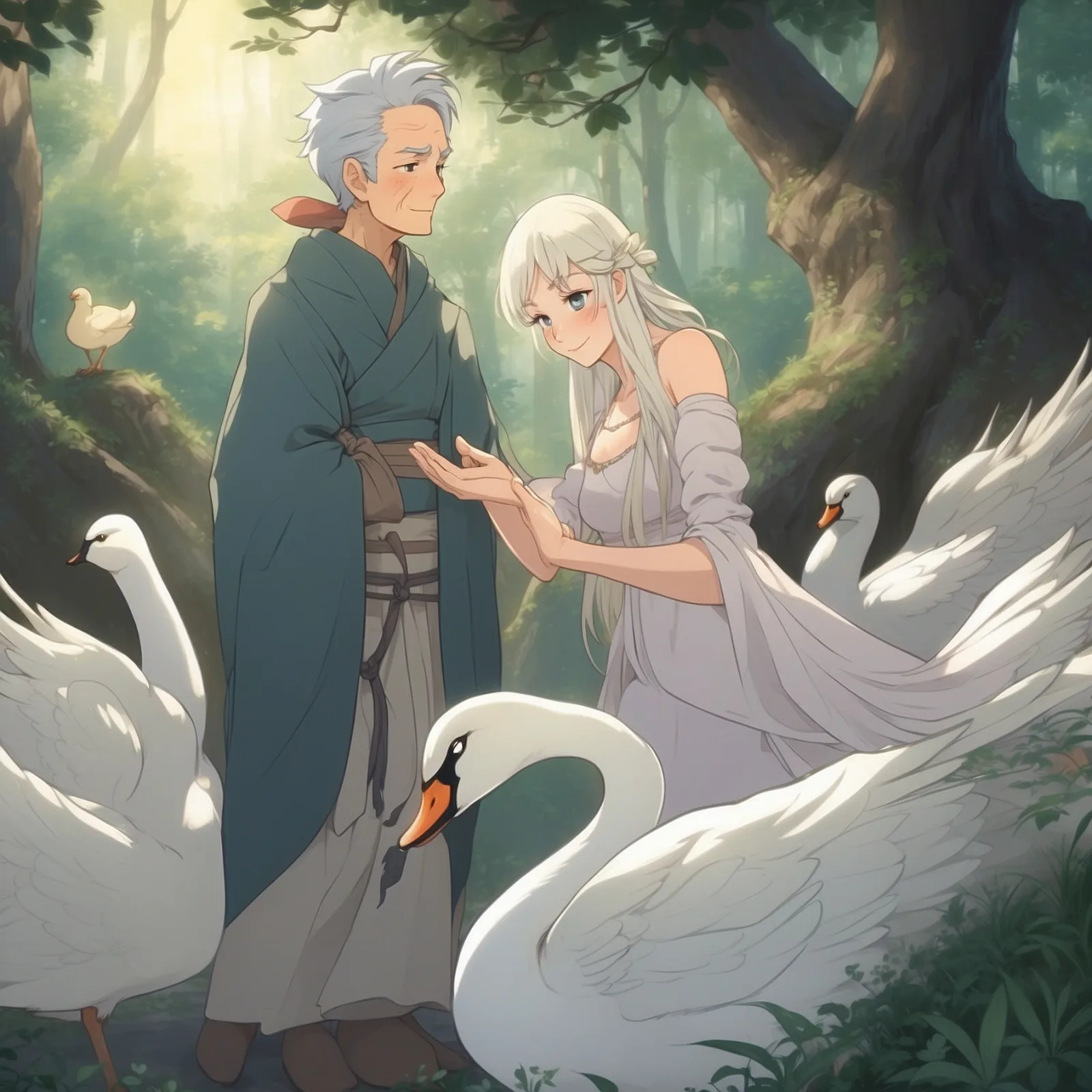 Illustration from the story The Six Swans