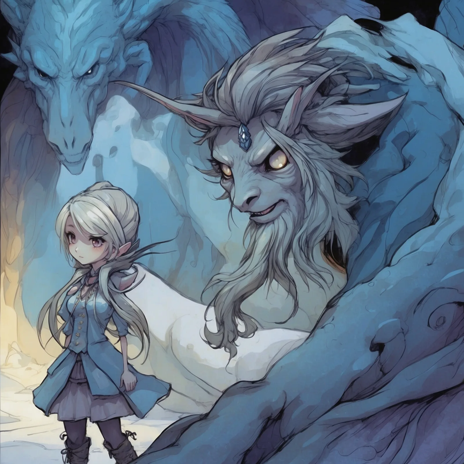 Illustration from the story The Snow Queen