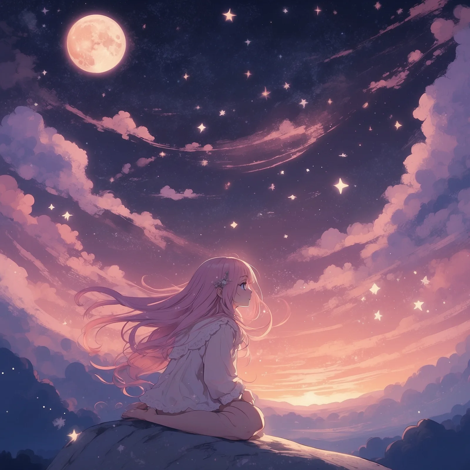 Illustration from the story The Stars in the Sky