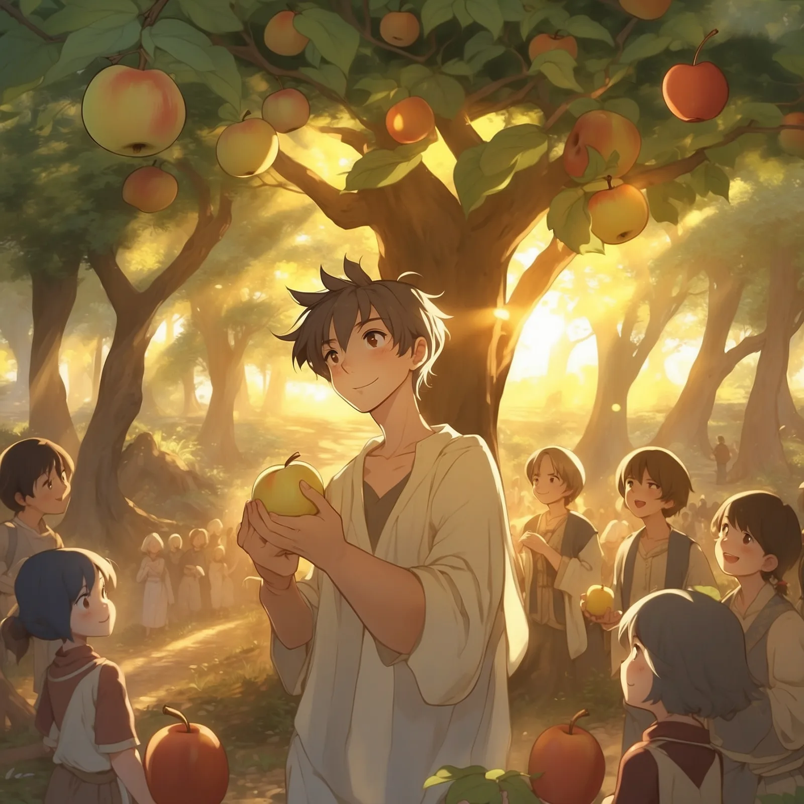 Illustration from the story The Three Golden Apples