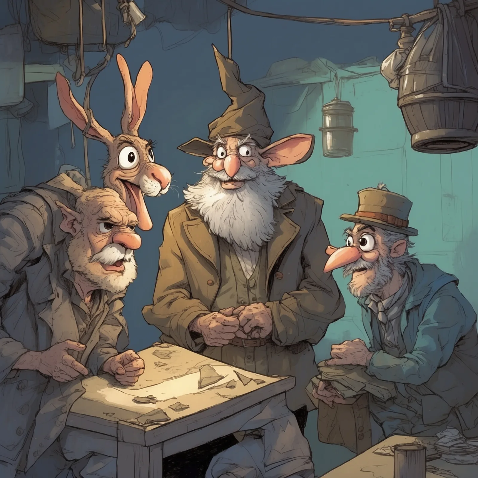Illustration from the story The Three Robbers