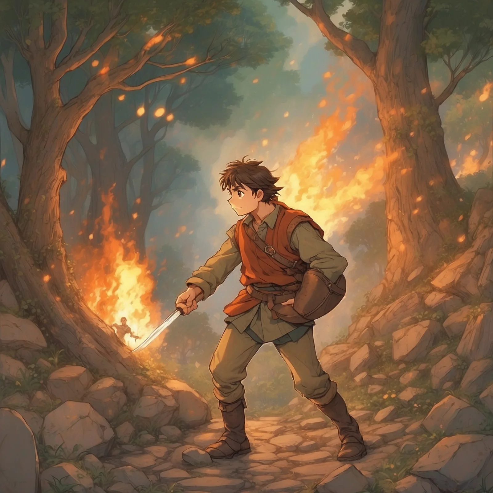 Illustration from the story The Tinderbox