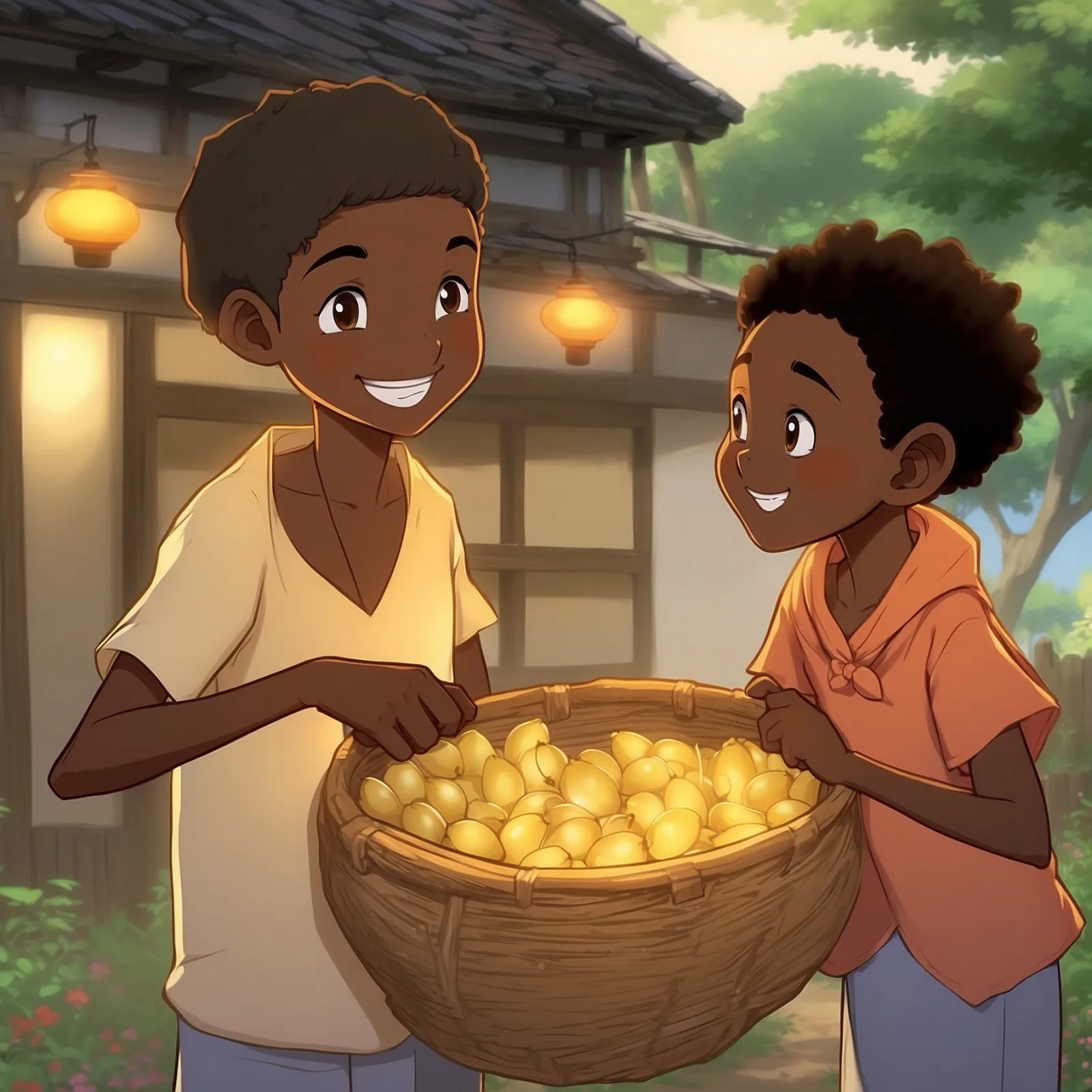 Illustration from the story The Two Pots