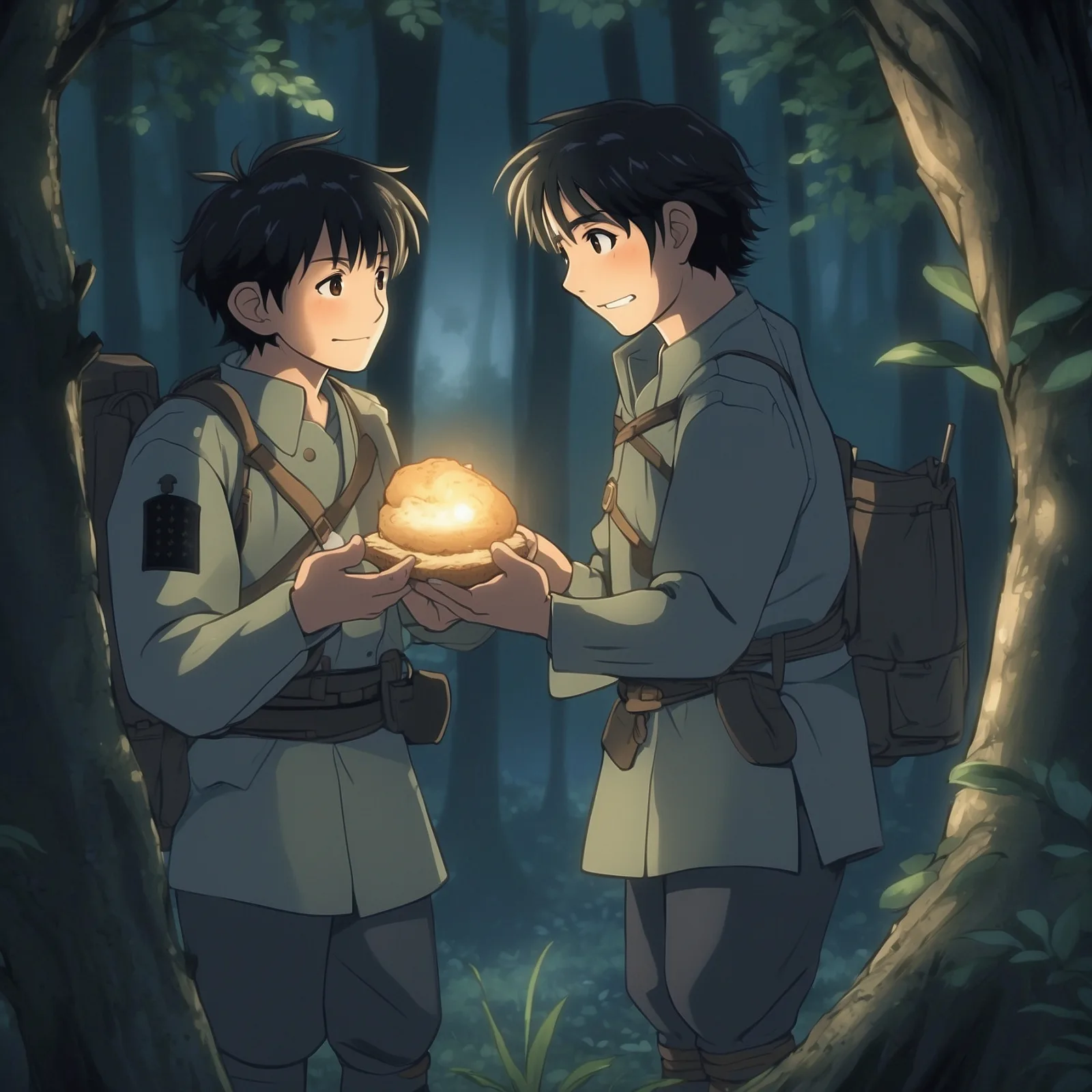 Illustration from the story The Two Soldiers and the Robber