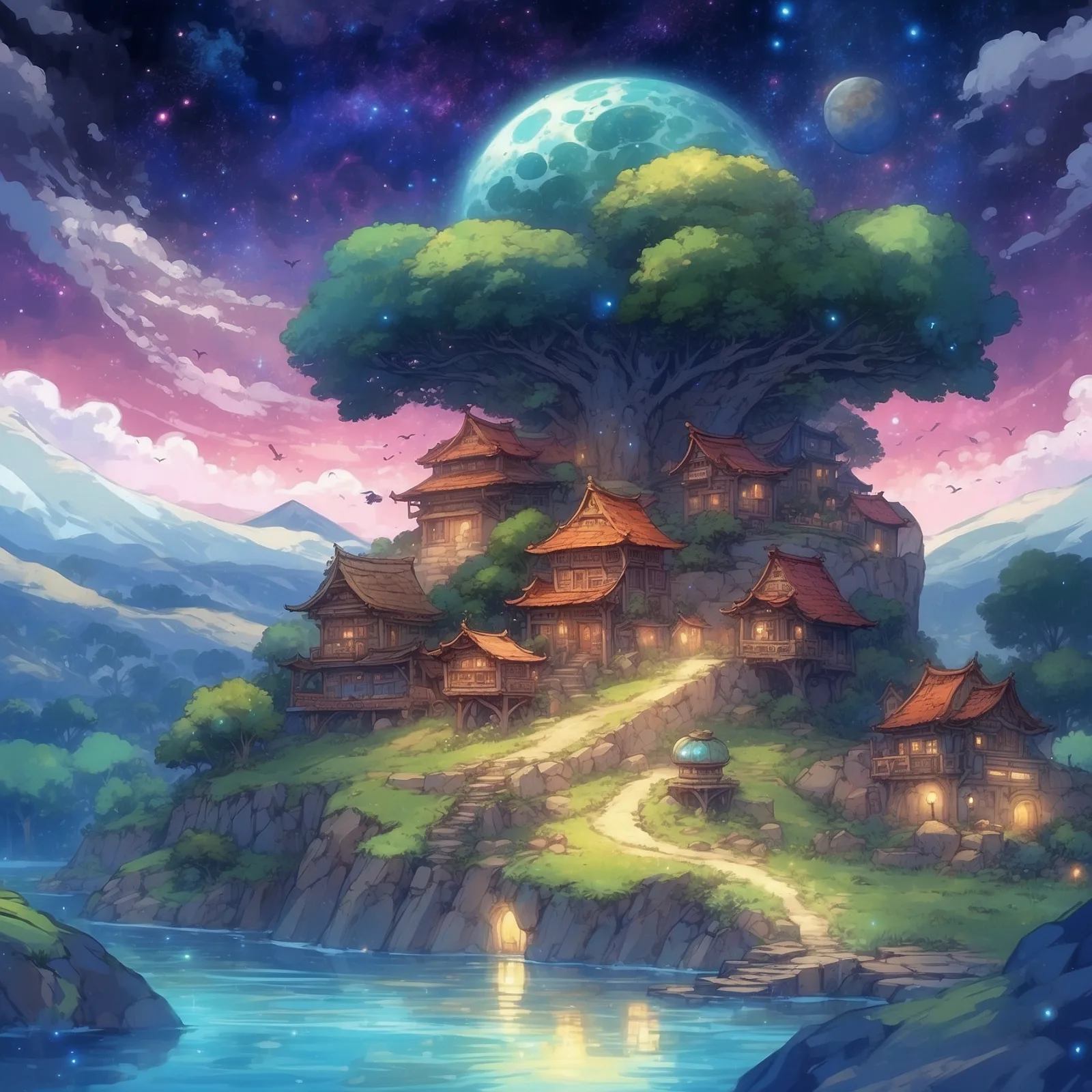 Illustration from the story The Whispering Winds of the Galactic Well