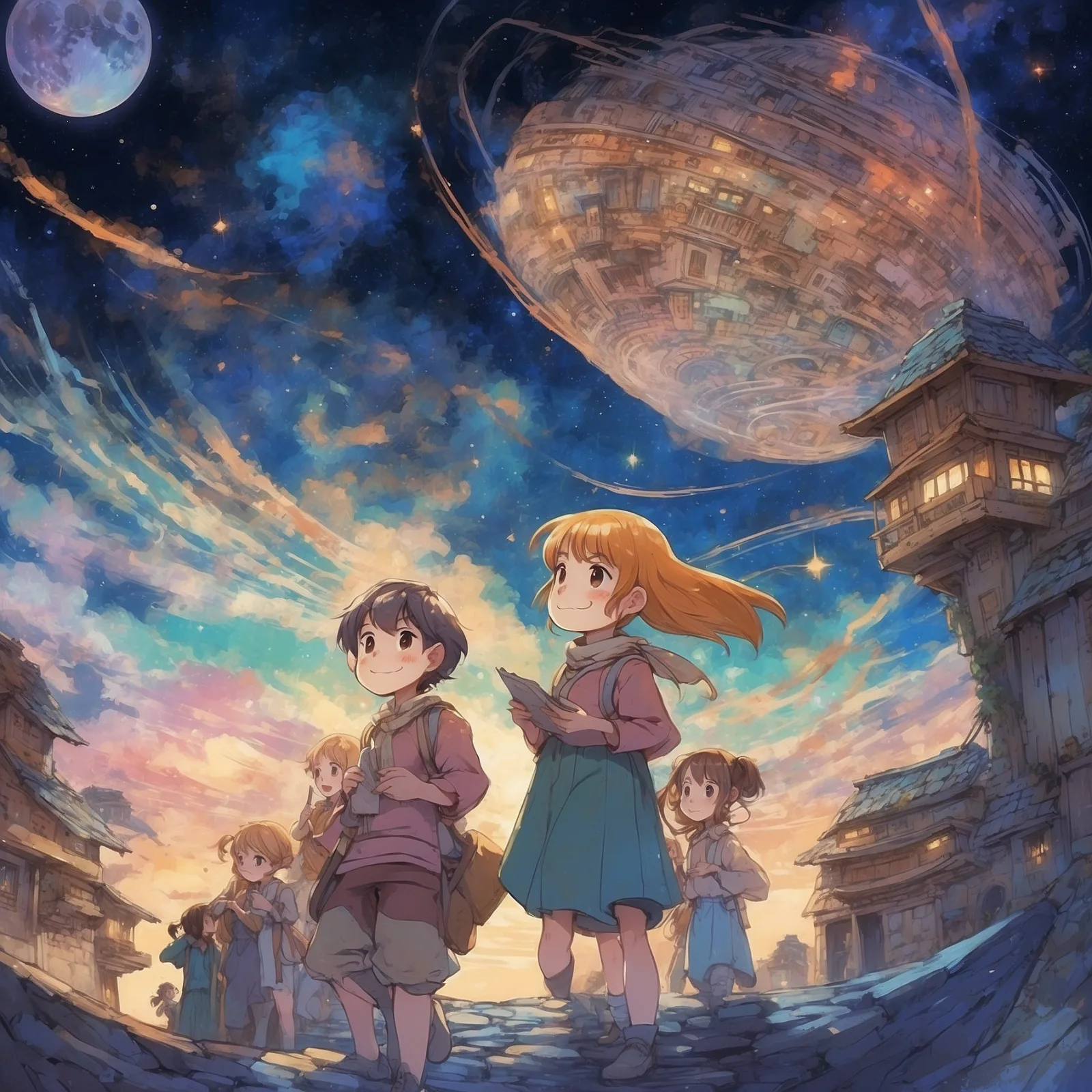 Illustration from the story The Whispering Winds of the Galactic Well