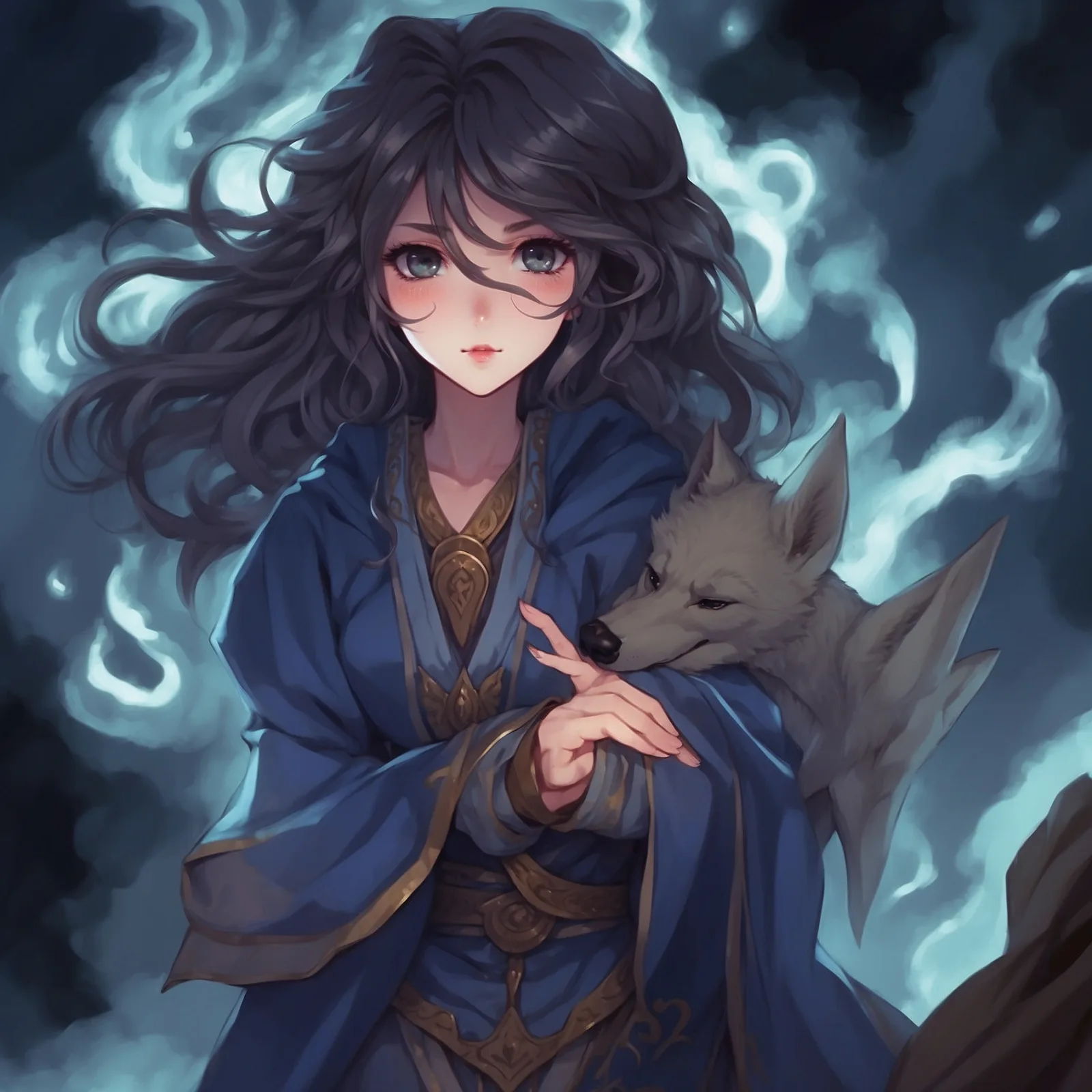 Illustration from the story The Wise Girl