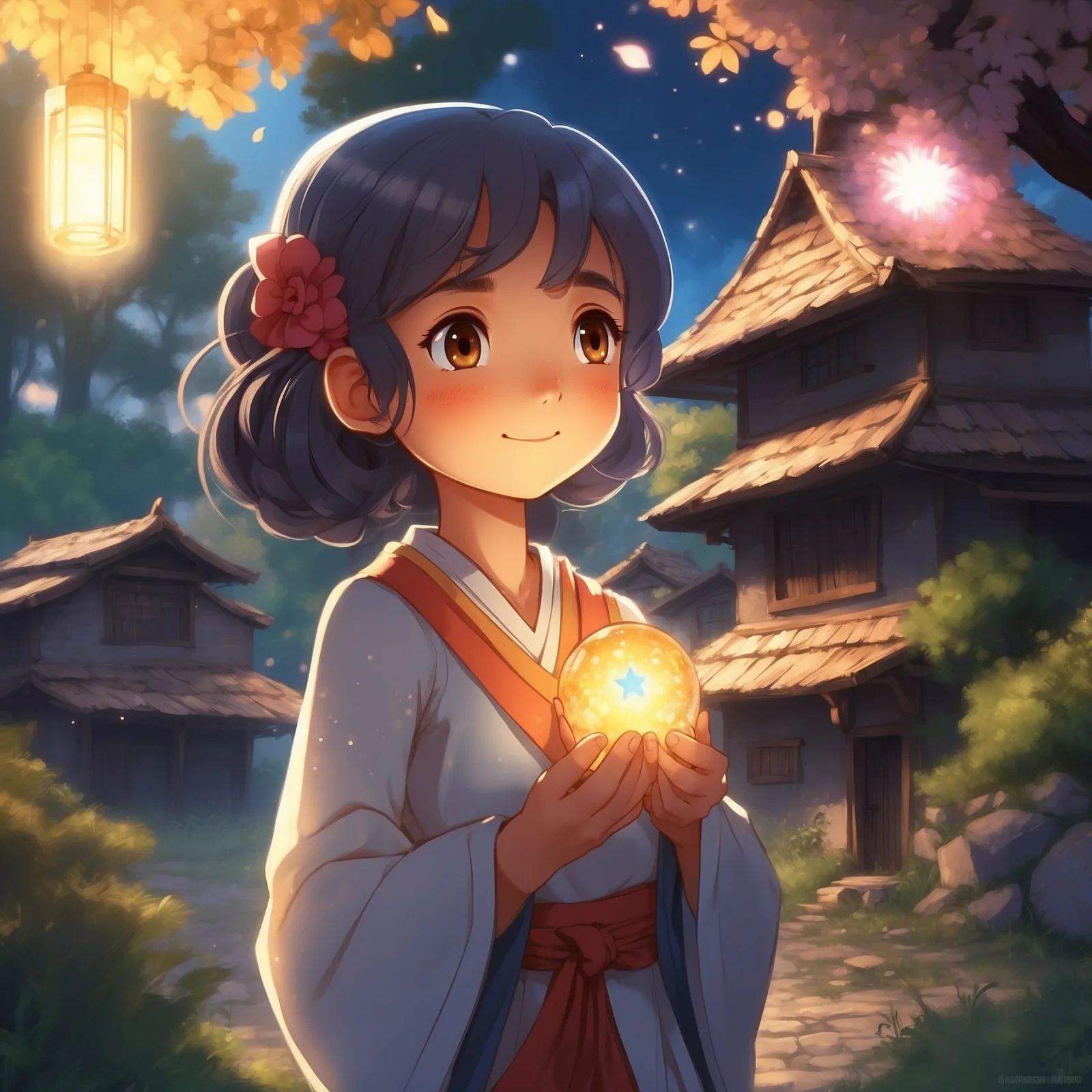 Illustration from the story The Wise Girl