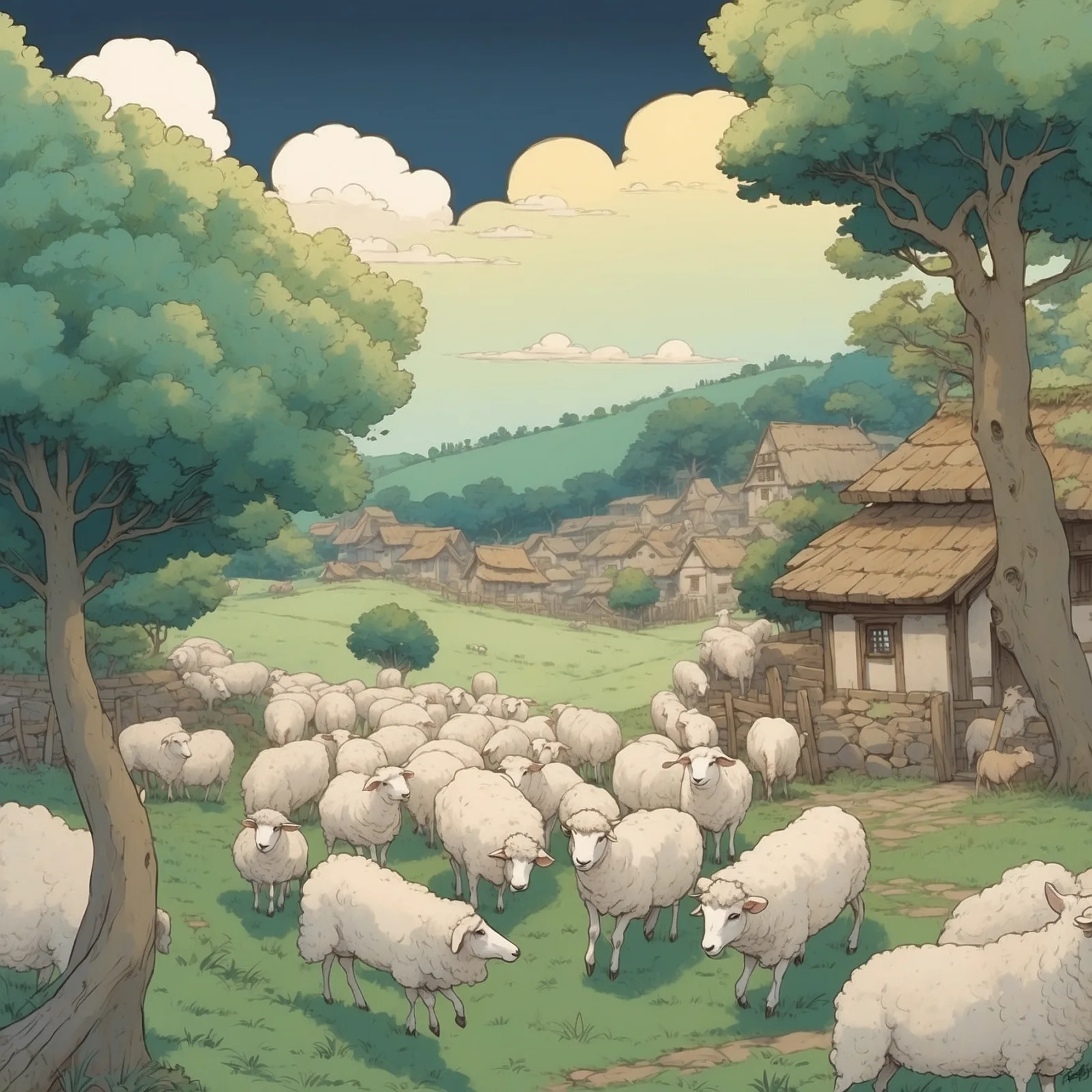 Illustration from the story The Wolf in Sheep's Clothing