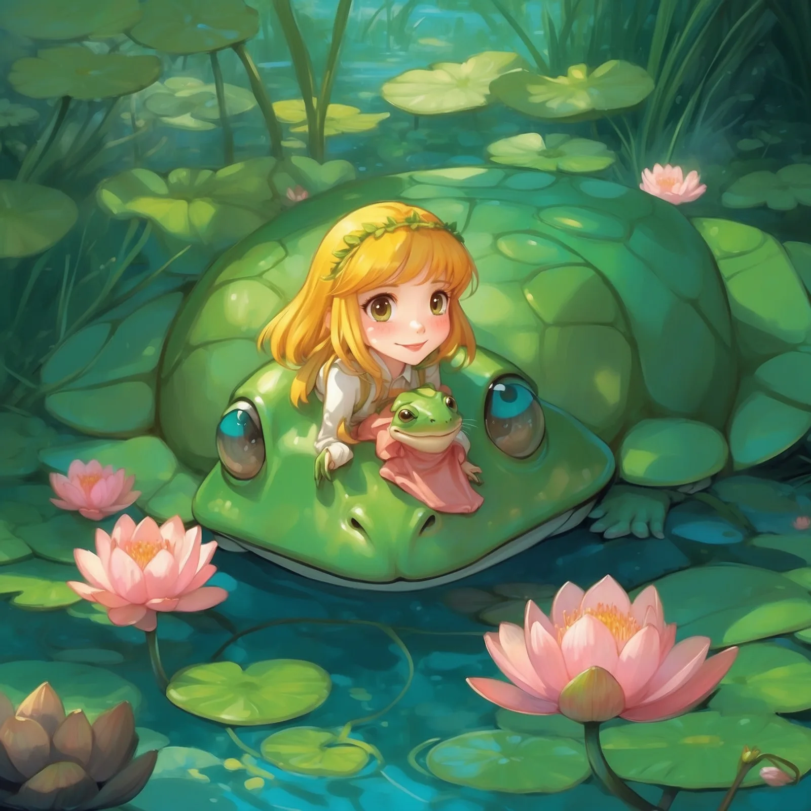 Illustration from the story Thumbelina