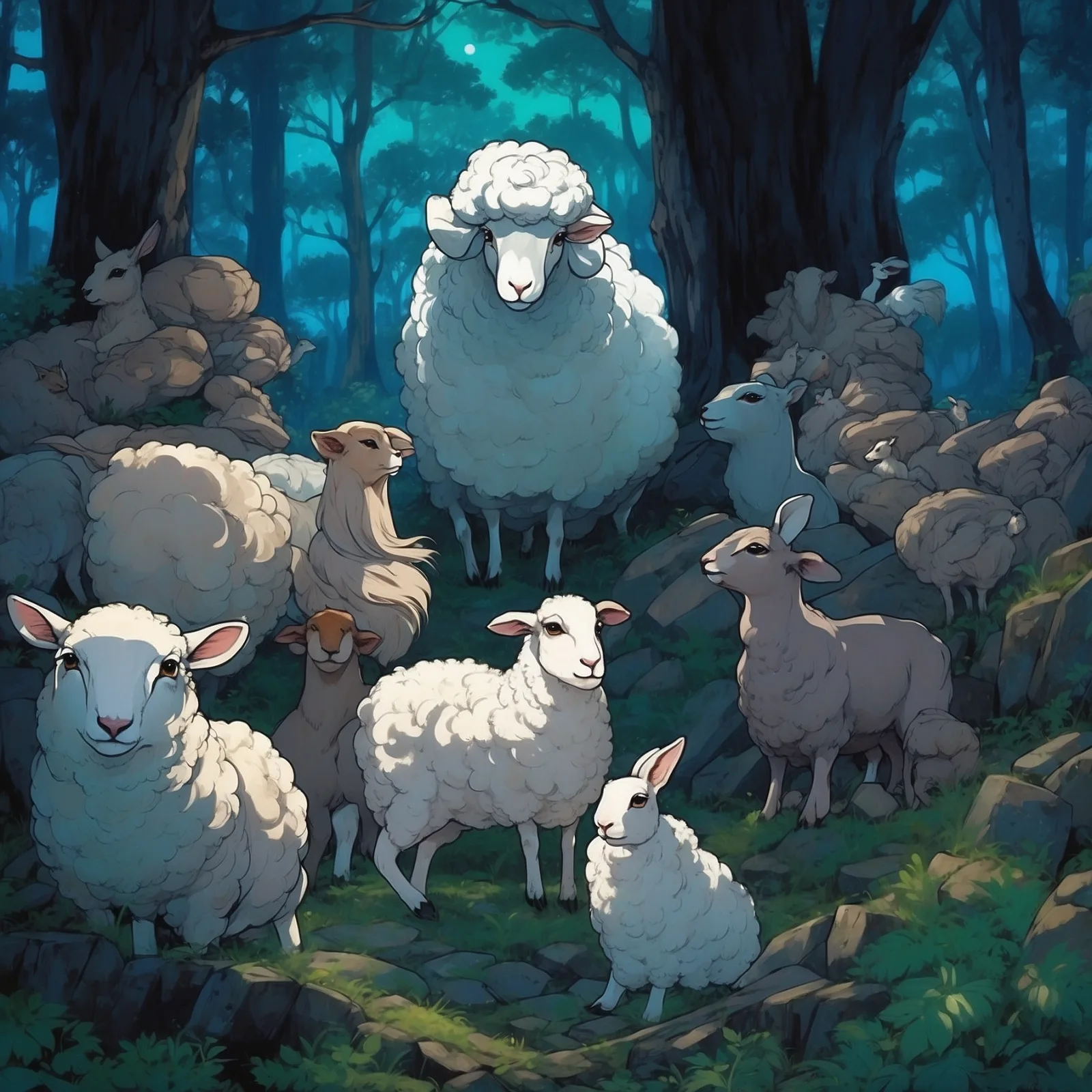 Illustration from the story Why The Animals No Longer Fear The Sheep