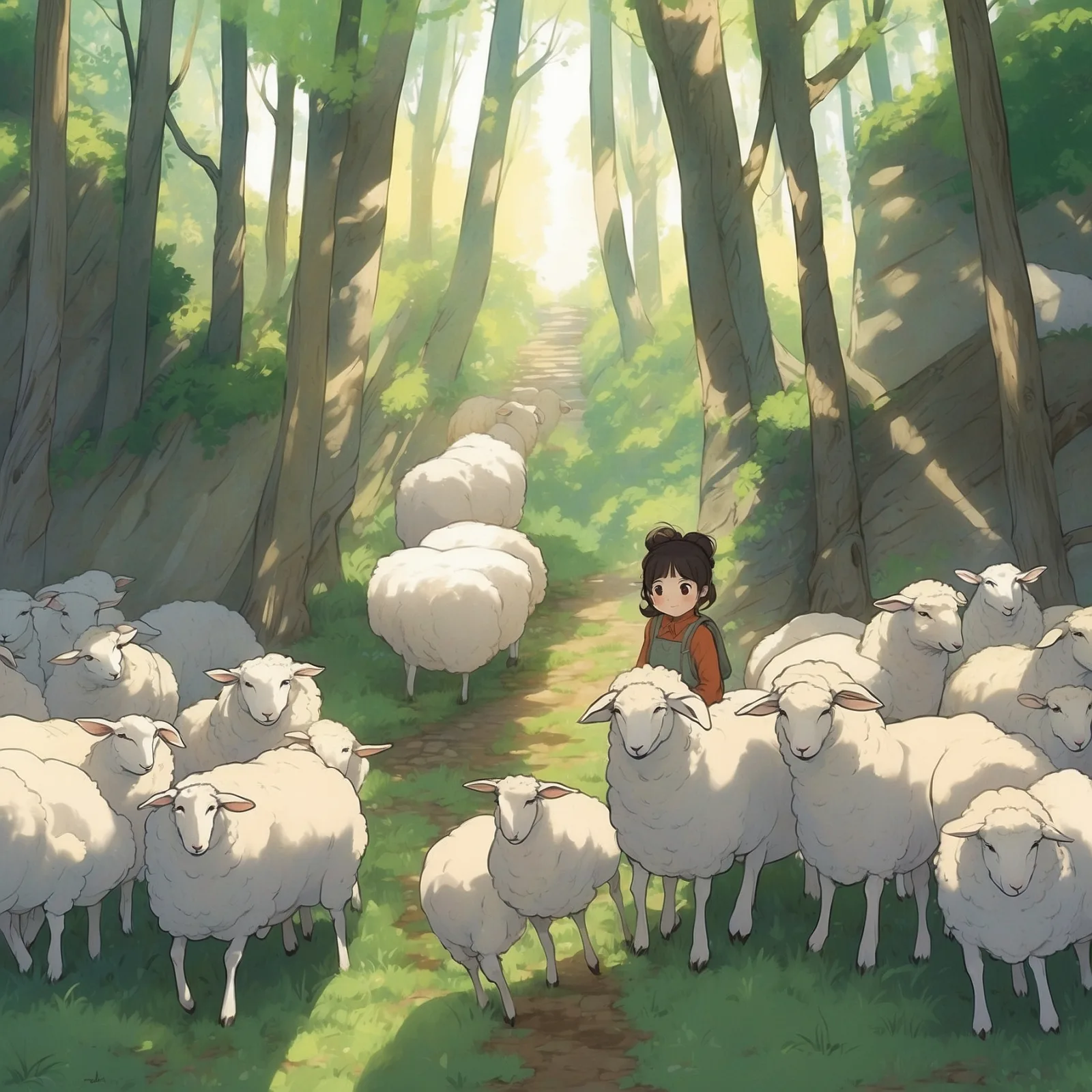 Illustration from the story Why The Animals No Longer Fear The Sheep
