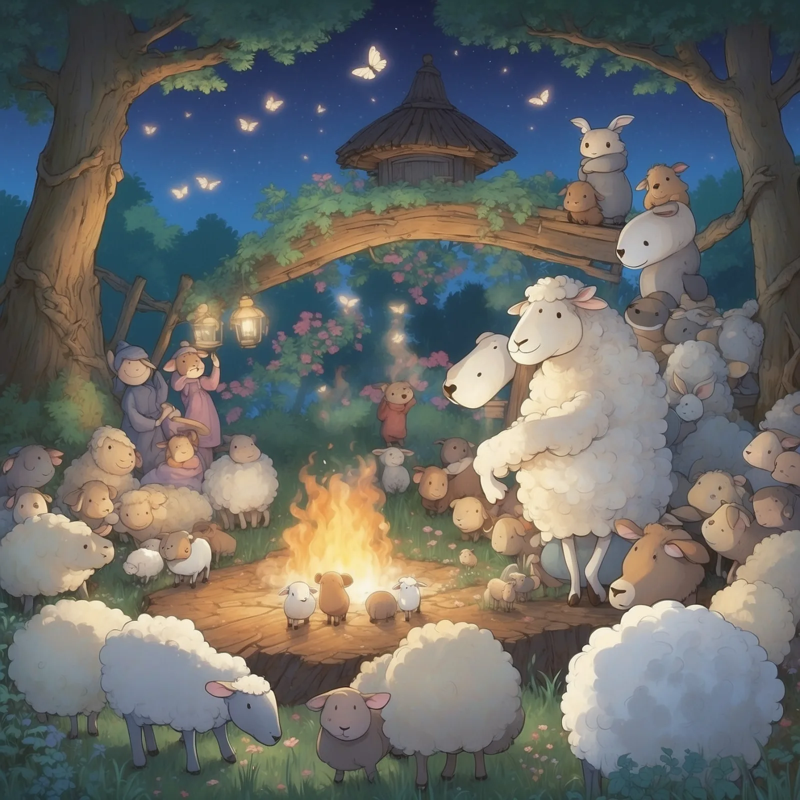 Illustration from the story Why The Animals No Longer Fear The Sheep