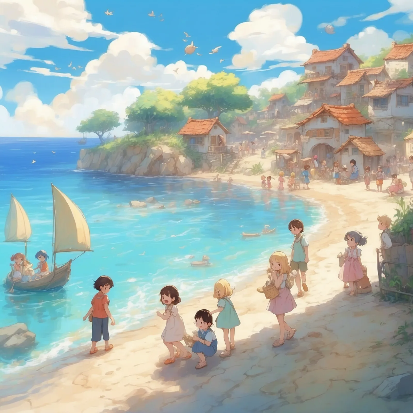 Illustration from the story Why the Sea is Salt