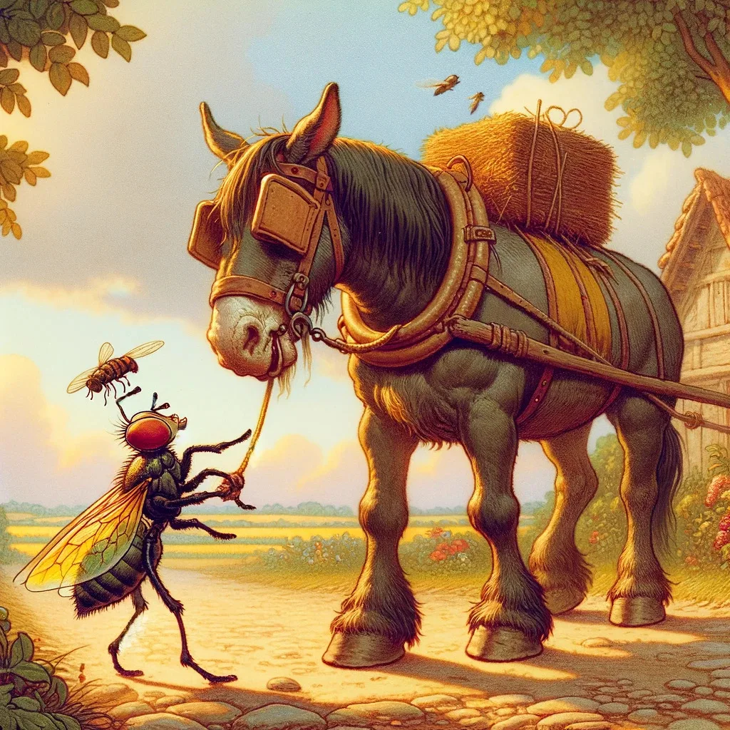 The Fly and the Draught-Mule – illustration