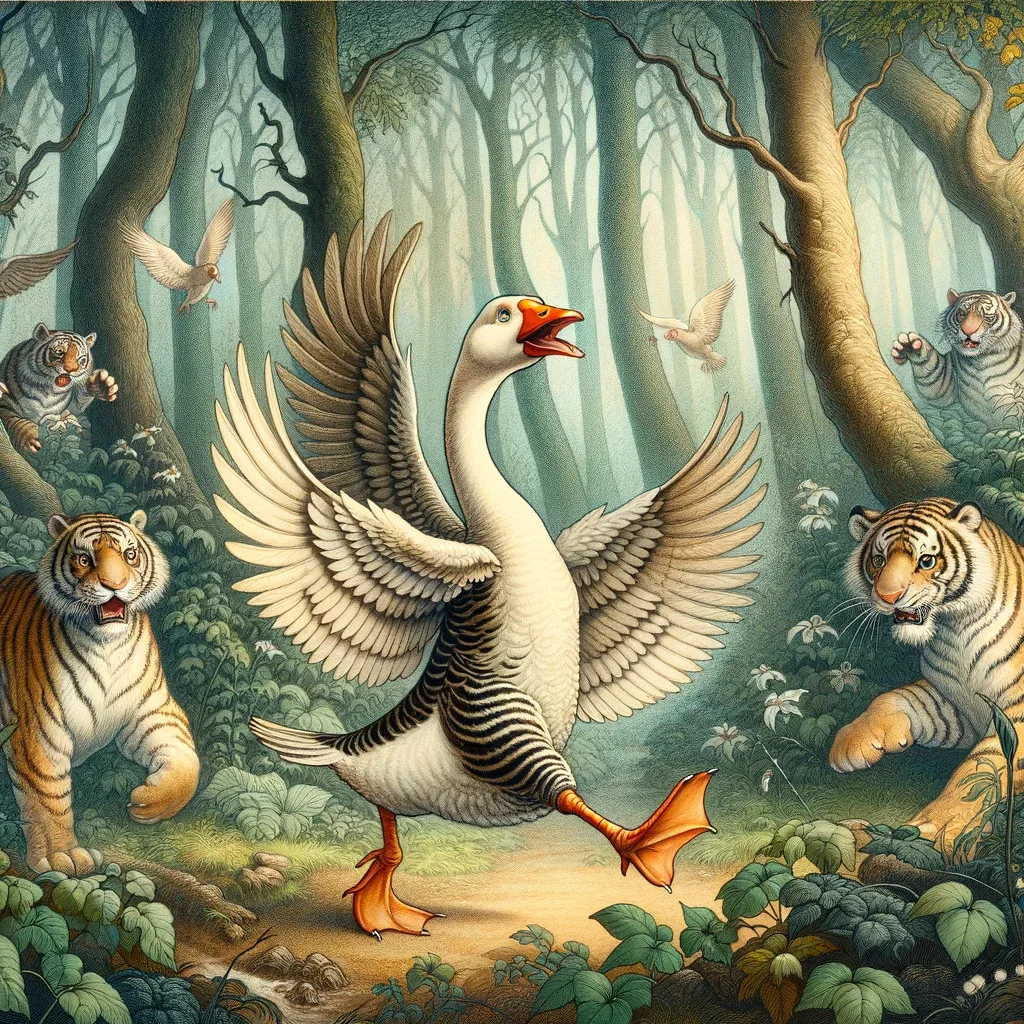 The Mad Goose and the Tiger Forest – illustration